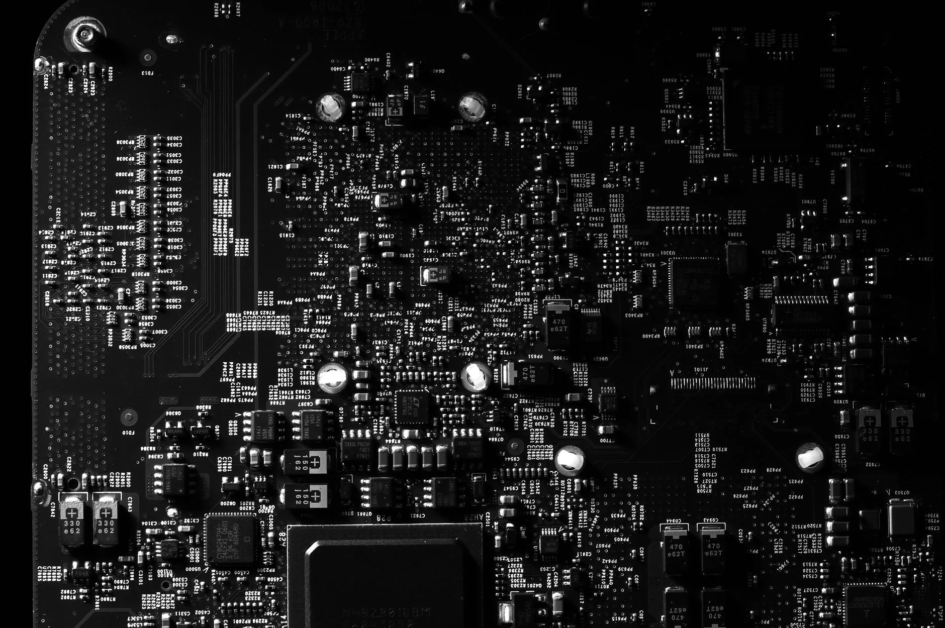 Close-up of an electronic circuit board